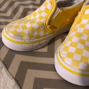 Checkerboard toddler Vans, sz 7